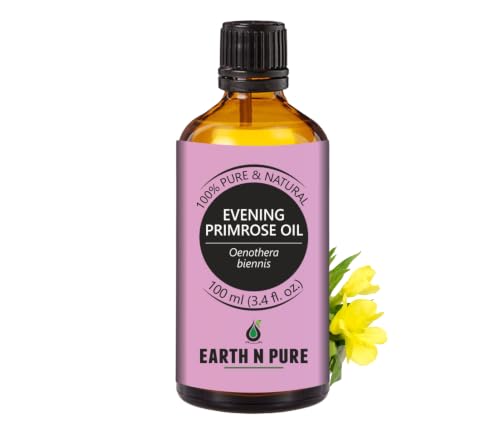 Image of Earth N Pure Evening Primrose Oil | 100% Pure & Natural | Cold Pressed | Skin Moisturization, Nourished Hair & DIY Skincare | 100ml
