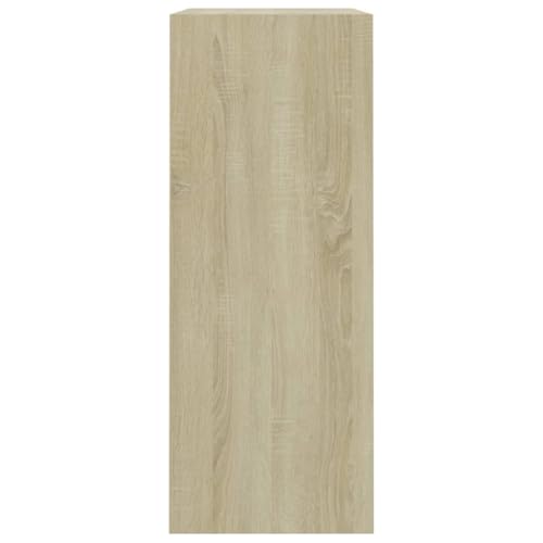 Estantería de madera con 2 compartimentos mueble de almacenamiento para oficina y salón 6
