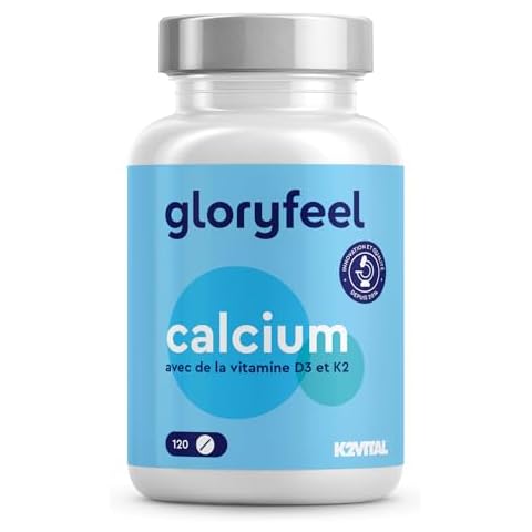 Calcium 800 mg avec Vitamine D3 et K2 - Gloryfeel Cover