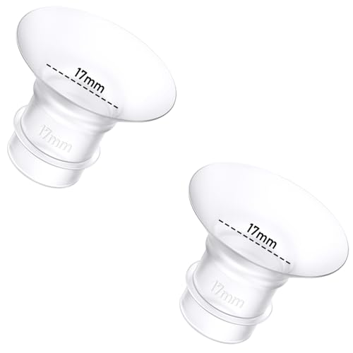 2 piezas de inserción de brida de 17 mm compatibles con Momcozy M9/M6/M5/S12 Pro/S9 Pro/Medela/Spectra/Bellababy/Lansinoh/Elvie/Nuliie/KISSBOBO/ANWIKE accesorios de repuesto de 24 mm