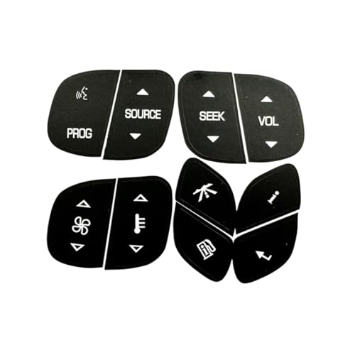Autocollants bouton de commande au volant Cadillac Escalade noir mat