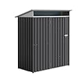 JY QAQA 5x3 FT Metal Outdoor Garden Storage Shed,Waterproof Metal Garden Sheds with Window and Lockable Double Door,Weather Resistant Steel Tool Storage House Shed for,Garden,Patio,Lawn