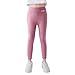L&K-II Ragazze in Tessuto Sportivo per Bambini Yoga Leggings Cotone Pantaloni da Ballo Pantaloni da Corsa Colore Uni Rosa 152 4534