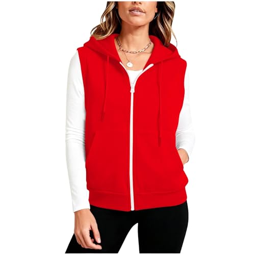 Novlewign Womens Zip Up Hoodie Vest Oversized...