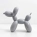 mjmj Creative Resine Balloon Dog Sculpture De Chien, Statue d'animaux Mignon Artisanat Moderne Artisanat Ornements Cadeaux Cadeaux De Bureau Decor De Bu(Size:22x8x18cm(9x3x7inch),Color:Gris)