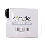Kiinde Twist Cap Single-Use Write-On Labels for Breast Milk and Baby Food Storage Pouches (Pack of 250) - Includes Label Dispenser with Marker and Marker Holder - Date/Volume