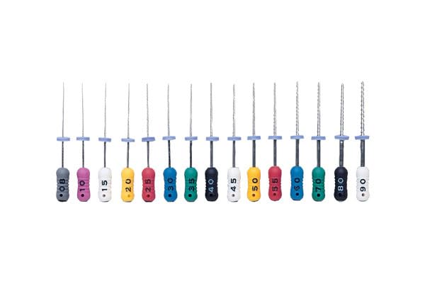 Premier 9053400 Stainless Steel Endodontic Hedstrom File with Tactile Plastic Handle, 10 Size, 21 mm Length, Red (Pack of 6)