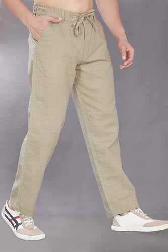 Image of DIVISIVE Men's Relaxed Fit Cotton Linen Blend Trousers