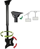 Impact Mounts Ceiling TV Mount Bracket for 24-55 TVs Tilt Swivel Rotate for Flat or Vaulted Ceilings