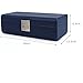 Watch Storage Box Shell Round Corner Leather Watch Display Stand with Pillow and Lock Buckle Fashion Jewelry Gift Box (Color : Blue, Size : One Size) (Blue One size)