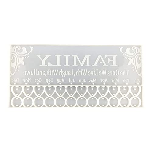 Moule en silicone pour calendrier artisanal, moule en résine époxy, décoration de la maison, cadeau d'anniversaire Cover