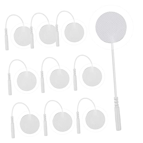 iplusmile Almohadillas De Electrodo De Silicona Autoadhesivas Redondas Para Fisioterapia y Electroestimuladores Almohadillas Convenientes Para Masajes y Terapias