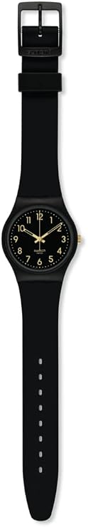 Swatch Gent Biosourced Unisex Watch Casual Plastic Black Quartz Waterproof Golden Tac