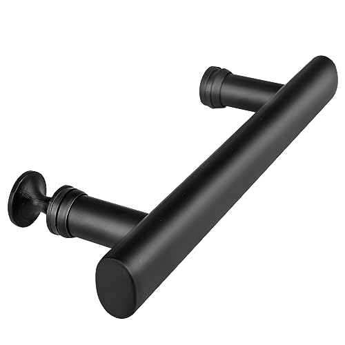 Cokritsm 145mm Hole Centres Shower Door Handle Black Stainless Steel