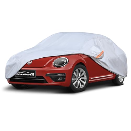 Coverra Car Cover Custom Fit for VW New Beetle Bug 2-Door 1998-2025 6 Layer Heavy Duty Waterproof All Weather Car Tarp Outdoor Protection with Cotton Lining