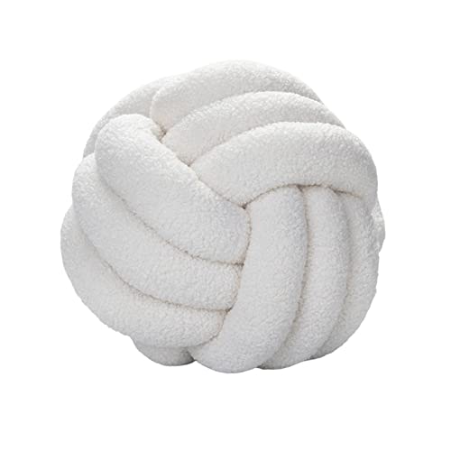 Oreiller Boule De Nœud 25x25cm Jaune - Coussin Décoratif Canapé Lit Voiture - Doux Peluche