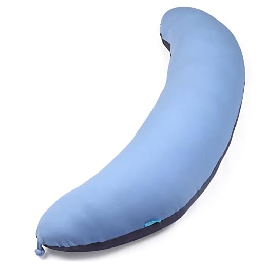 BYRIVER 39" Long Firm C Shaped Full Body Pillow for Men Women, Anxiety Hug Pillow for Side Sleeping Adults, Knee Pillow Seperator, Pregnancy Pillow New Mom Gifts, Removable 100% Cotton Pillowcase(L)