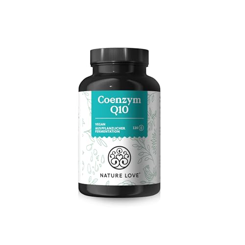 NATURE LOVE® Coenzym Q10 Hochdosiert - 200mg pro Kapsel - 120 vegane Kapseln im 4 Monatsvorrat - Aus pflanzlicher Fermentation - Hochdosiert & in Deutschland produziert