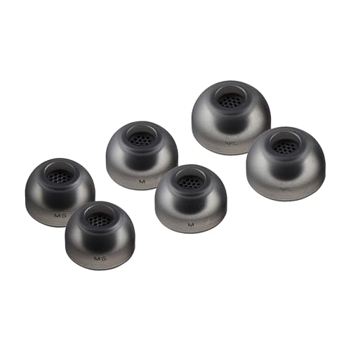 AZLA SednaEarfit MAX TWS 6 Earbud Tips for Wireless Headphones, Dark Gray (MS/M/ML)