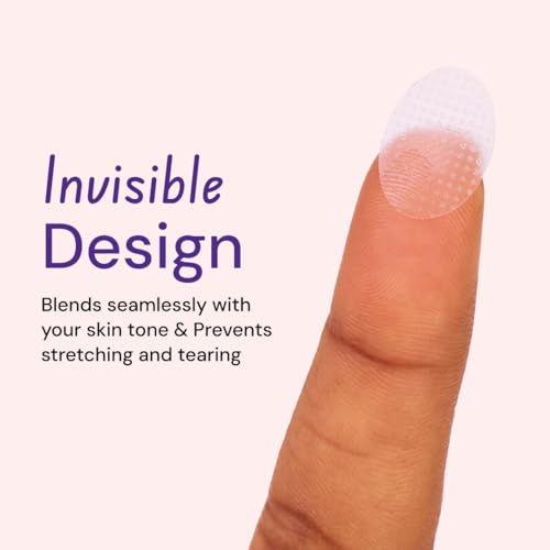 Image of Careforce Invisible Ear Lobe Support for Heavy Earrings Waterproof Earlobe Support Patches Transparent Stickers for Earring Lifter Tape for Torn or Stretched Piercings (Pack of 30)