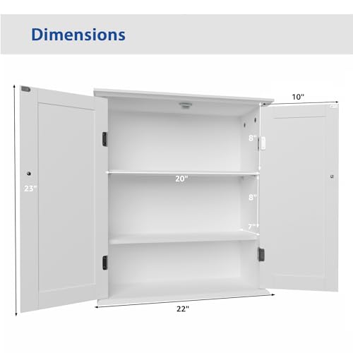 Our Modern Space BC-01 Modern Bathroom Wall Cabinet With Adjustable Shelf - Full Sized Wall Mounted Cabinets thumb #2