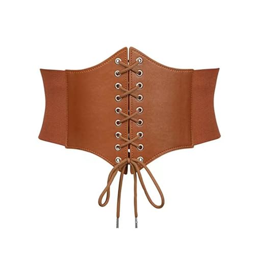 Genérico Faja Adelgazante Transpirable para Mujer Ajustable de Cintura Retráctil Uso Exterior en Verano Cinturón Modelador Elegante (Brown, B)