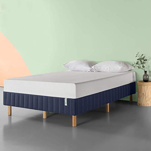 Zinus Justina Quick Snap Standing Mattress Foundation/Platform Bed/No Box Spring Needed/Navy, Twin XL