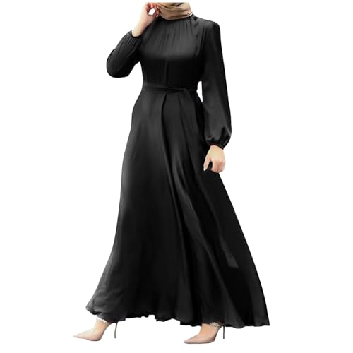 Robe musulmane manches longues fluide résolvant l'inconfort