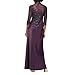Alex Evenings Women's Two Piece Mother of The Bride Dress with Lace Jacket (Petite and Regular Sizes), Eggplant, 8