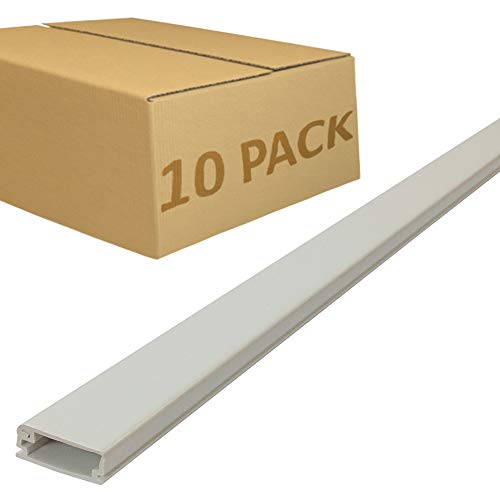 Electriduct Medium Latching Cable Raceway (500 Series) - 5 Feet - Beige | 10 Sticks (50 Feet Total)