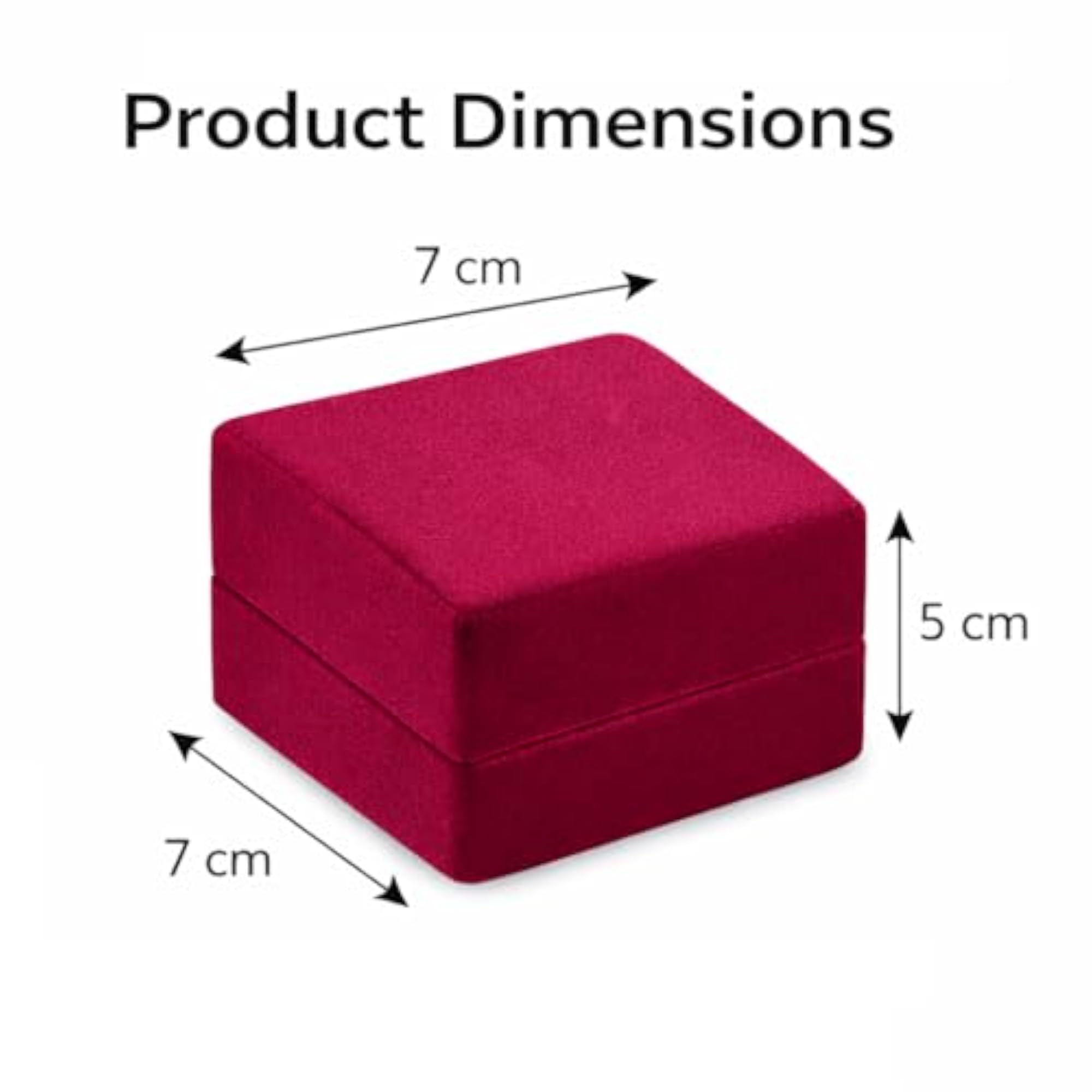 LED Velvet Ring Box for Engagement Proposal, Luxury Gift Case