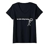 Womens No Bike Riding Today V-Neck T-Shirt