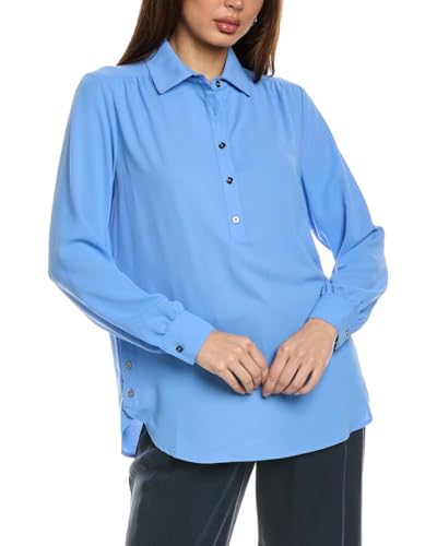 Jones New York LS SHIRTTAIL SIDE BUTTON POPOVER TUNIC