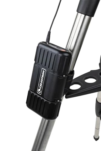 Celestron 18763 PowerTank Lithium LT Telescope Battery Power Pack – Wiederaufladbarer 12V-Akku für computergesteuerte Teleskope. Kapazität: 8 Stunden / 73.3 Wh und 1 USB-Anschluss, Schwarz