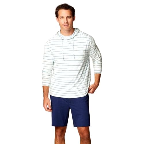 johnnie-O Men's Anthony Indigo Striped Hoodie, Indigo