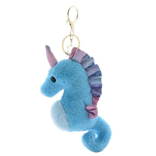 Image of Ruzucoda Plush Seahorse Keychains Stuffed Animal Key Chains Ornaments Pendant for Backpacks (Blue)