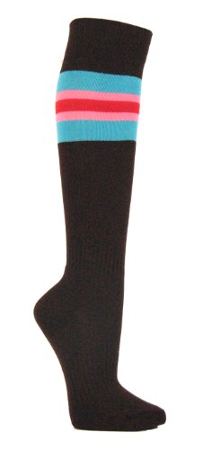 COUVER Men's Brown Striped Knee High Sports/Softball/Athletic/Baseball Socks