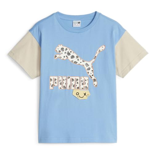 PUMA Kids Boys Classics Mix Mtch Graphic Crew Neck Short Sleeve Casual Tops Casual - Blue