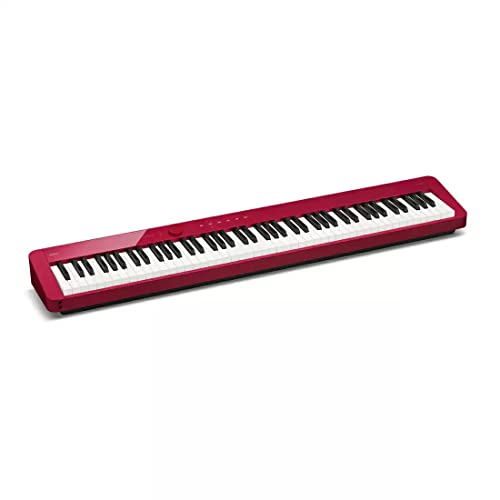Image of Casio Privia PX-S1100 Digital Piano - Red Bundle with Adjustable Stand, Bench, Sustain Pedal, Instructional Book, Online Lessons, Austin Bazaar Instructional DVD, and Polishing Cloth