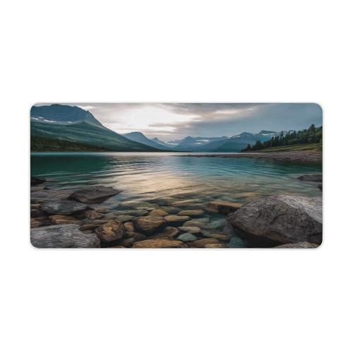 Glacier National Park Desk Pad con base de goma antideslizante miniatura 1