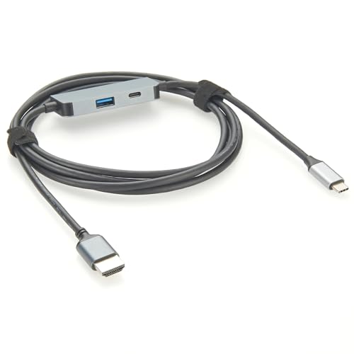 Câble USB-C vers HDMI 4K adaptateur multiport USB 3.0 et charge PD 100W