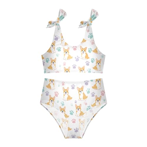 Image of Girls Tankini Swimsuit Bathing Suit Two Piece Bikini Summer Beach Swimwear with Adjustable Strap 3-12 Years