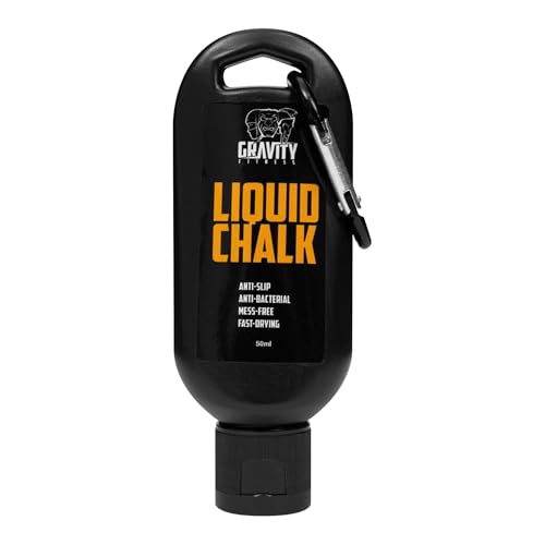 GRAVITY FITNESS Liquid Chalk 50ml for Weightlifting and Calisthenics for Sweat-Free Hands & Superior Grip | Premium Liquid Chalk for Gym Barbell Climbing Bouldering and Gymnastics Grip