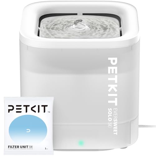 PETKIT New Cat Water Fountain with Wireless Pump, Ultra Quiet 65oz/1.85L Pet Water Fountain for Cats and Dogs Inside, Detachable Design Easy to Clean and Assemble, Filters Included White wit