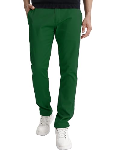 Match Mens Slight Stretch Regular Fit Chino Casual Pants #8105 (36 Grass Green)
