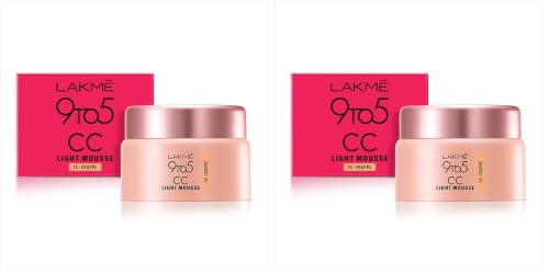 Image of Lakme 9 to 5 CC Mousse Frappe 25gm|| Light Face Makeup with Natural Coverage|| SPF 30 (Pack of 2)