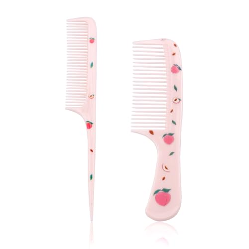 lasuroa 2pcs Cute Hair Combs Set for Girls Pink Peach miniatura 1