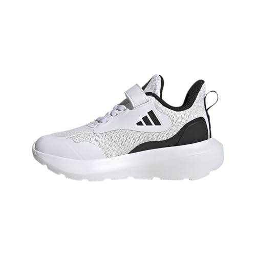 adidas Fortarun 3.0 Sneaker, White/Black/Black, 2 US Unisex Little Kid