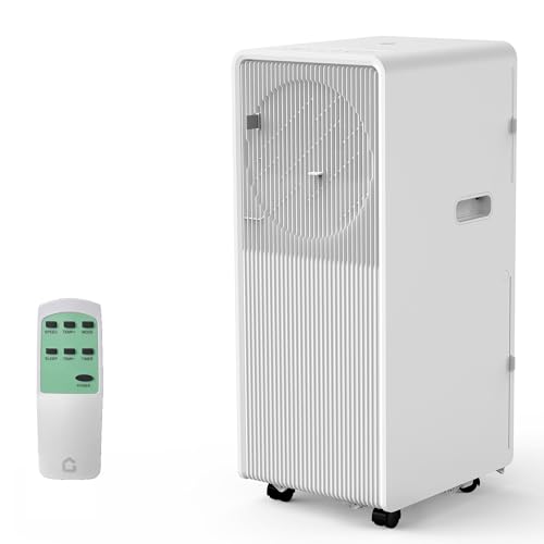 14,000 BTU Drainage-free Portable Air Conditioner for Indoor Rooms, 3 in-1 AC Unit for Bedroom 225-300 Sq.Ft, Dehumidifier, Fan, Sleep Mode, 24 Timer,
