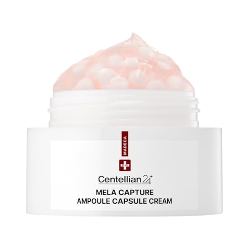 CENTELLIAN 24 Madeca Mela Capture Ampoule Capsule Cream | Brightening & Anti-Aging Face Moisturizer with Peptides & Centella Asiatica, Hydrating & Firming Korean Skincare Cream, 1.85 fl oz (55ml)